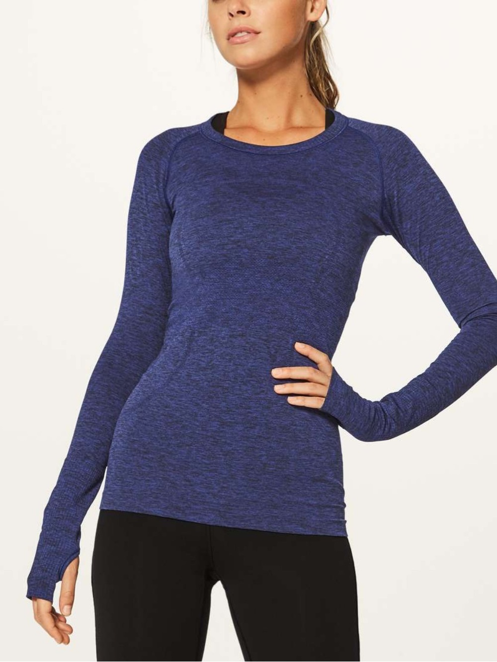 lululemon athletica Swiftly Tech Long Sleeve Crew - Psychic/Black